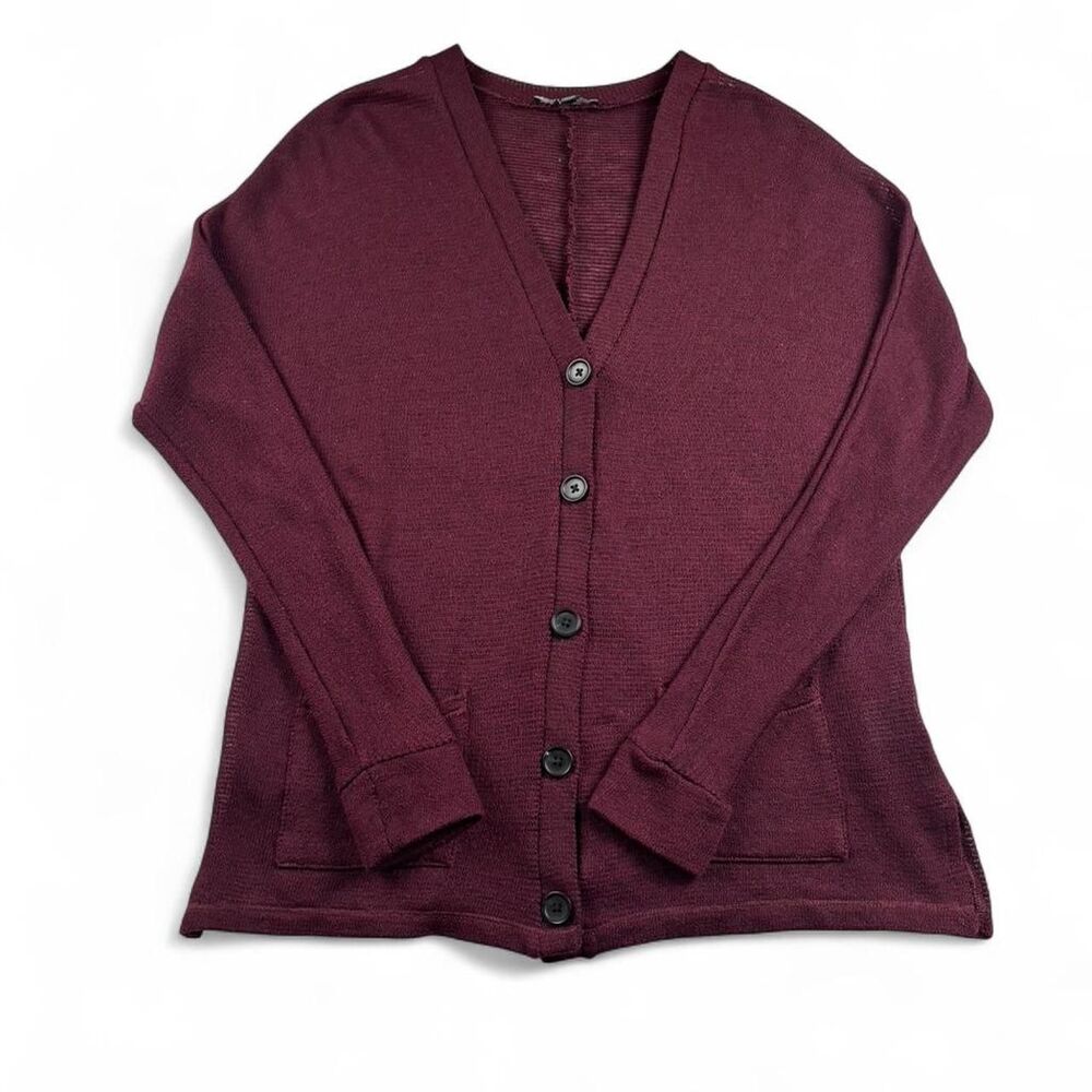 American Eagle Burgundy Knit Cardigan Sweater Women’s XS Lightweight